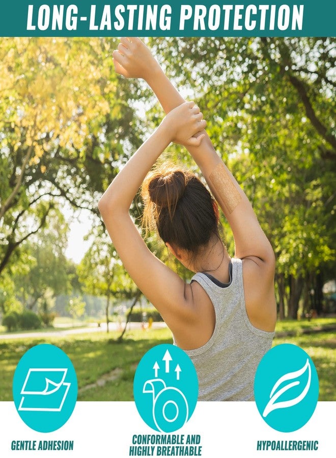 Threlaco شريط لاصق من الورق غير المنسوج من ثريلاكو، 12 لفة، ذو مسام دقيقة، لون بني فاتح، مناسب للاستخدام المنزلي (2 بوصة × 10 ياردات). - Image 3